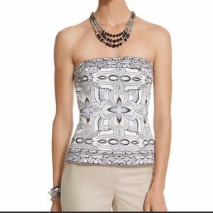 WHBM bustier blouse studded